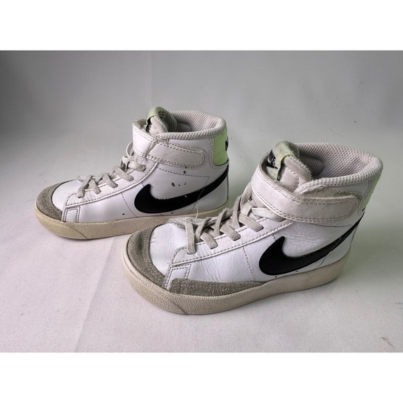 Nike Blazer Mid 77 TD White Black Volt DA4087-109 Toddler Size 11C Retro Sneaker - Picture 11 of 13